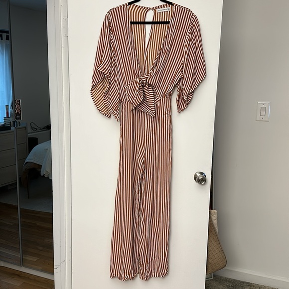 Faithfull the Brand Striped Tie-front Jumpsuit - Picture 3 of 4